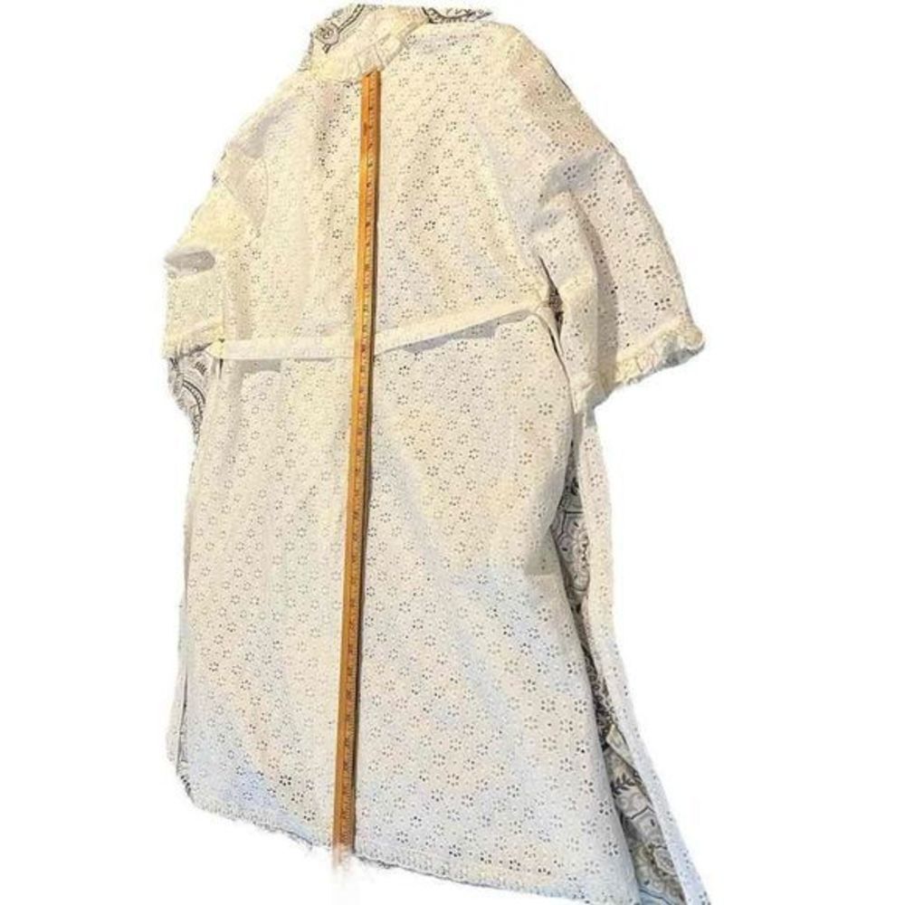 Vintage Miss Elaine 50s/60s white eyelet lace house robe - Picture 10 of 11